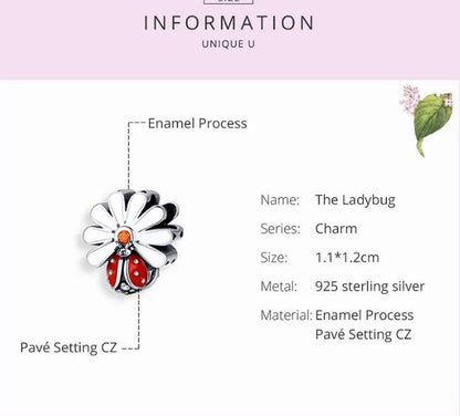 Charm Ireland Sterling Silver 925 Daisy Flower