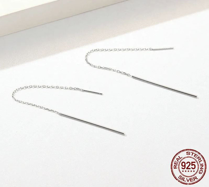 Earrings For Women Threader  Drop 925 Sterling Silver