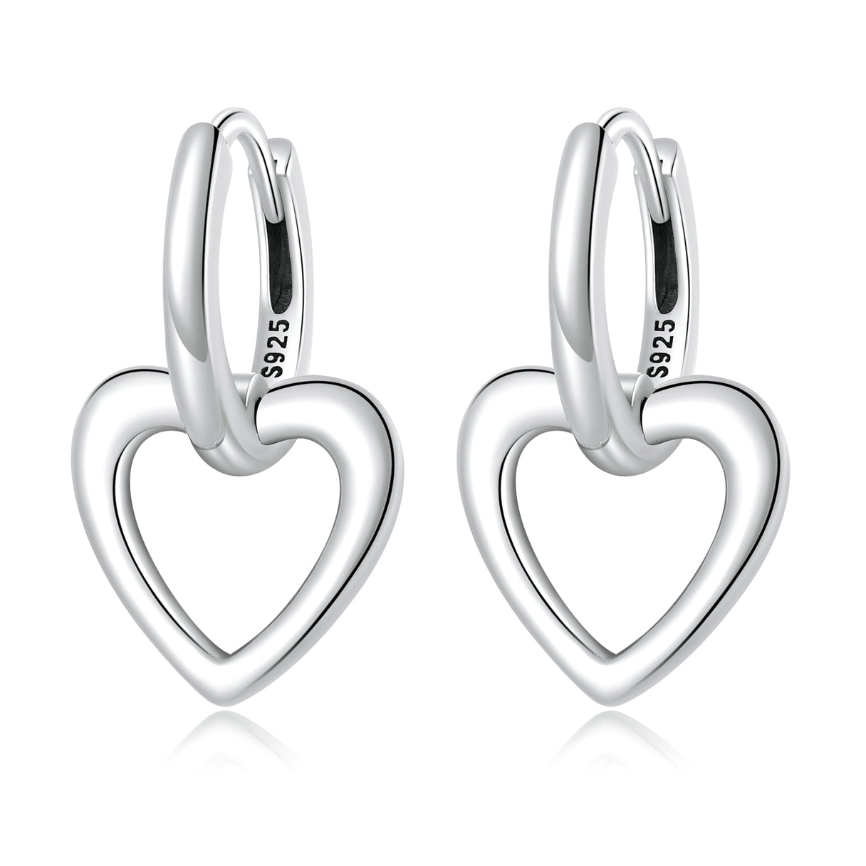 Elegant Heart Drop Earrings