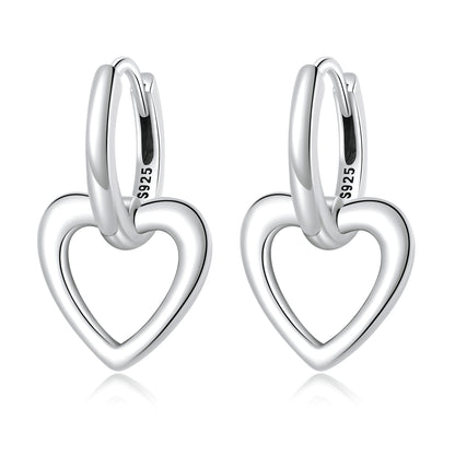 Elegant Heart Drop Earrings