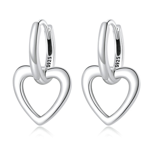Elegant Heart Drop Earrings