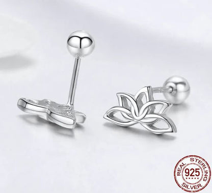 925 Sterling Silver Stud Earrings  Push Back