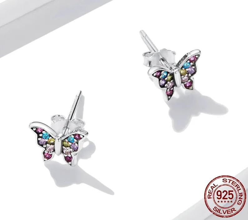 Earrings For Women Butterfly Stud 925 Sterling Silver