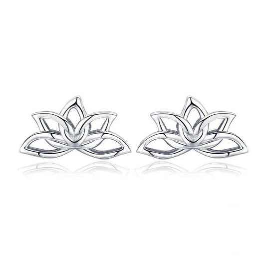 Sterling Silver Earrings For Women Stud Lotus