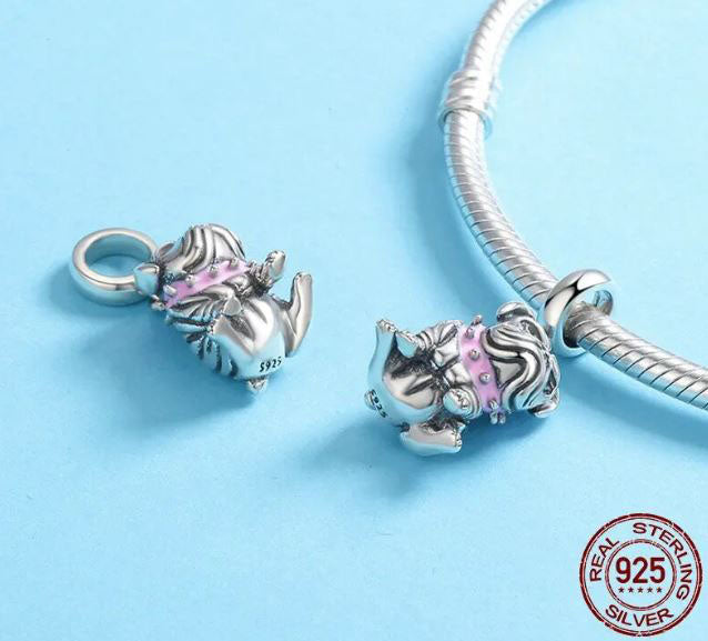 925 Sterling Silver English Bulldog Charm  