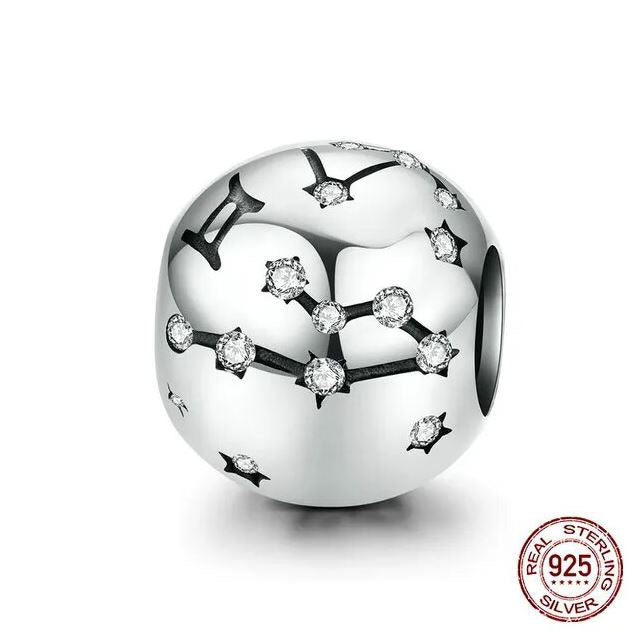 925 Sterling Silver Zodiac Sign Charm For Women 