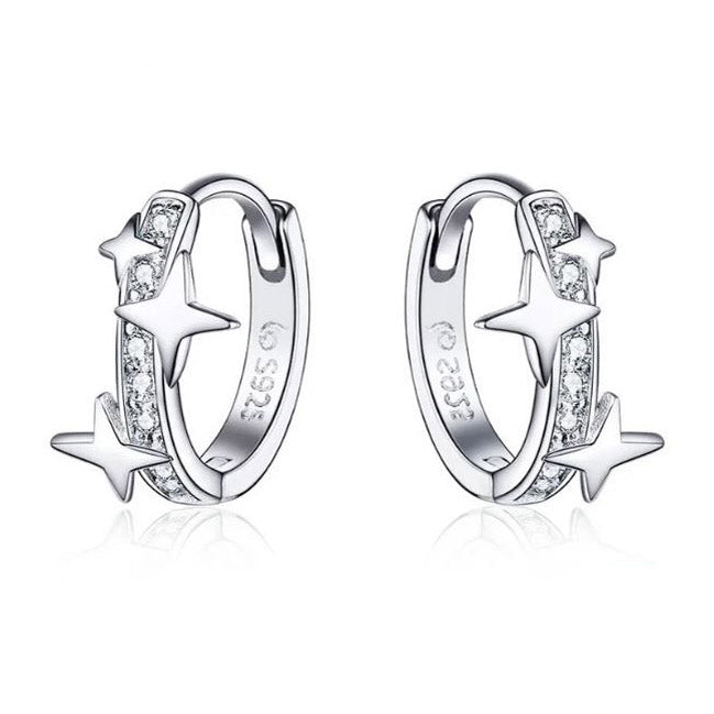 Sterling Silver Earrings For Women Hoop Huggie