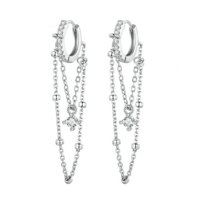 Earrings For Women Tassel Drop 925 Sterling Silver