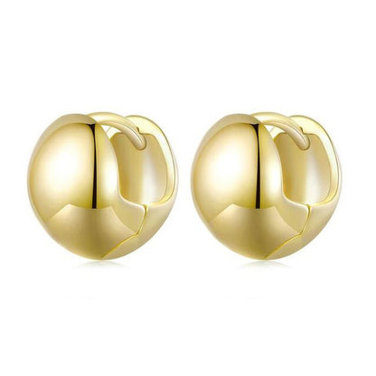 round gold ball earrings sterling silver