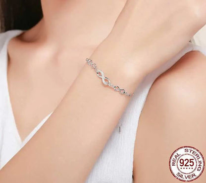 Infinity Love Bracelet Woman Link Chain Clear
