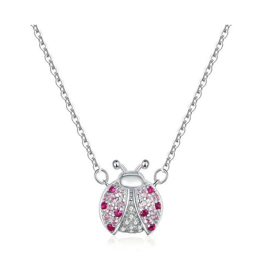 Sterling Silver Ladybug Necklace For Women ladybird pendant