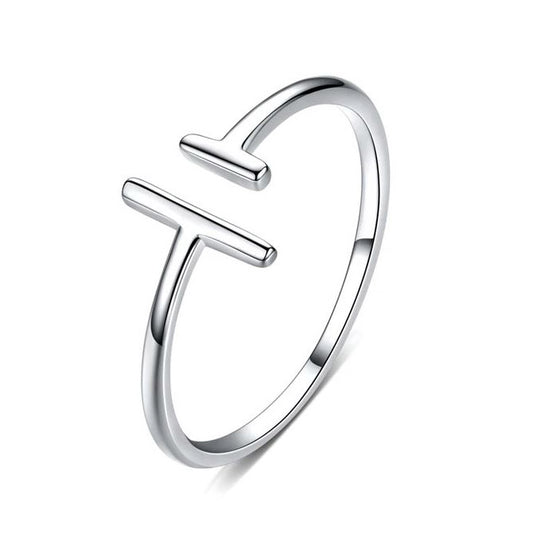 Minimalist  Line Ring Open sterling silver