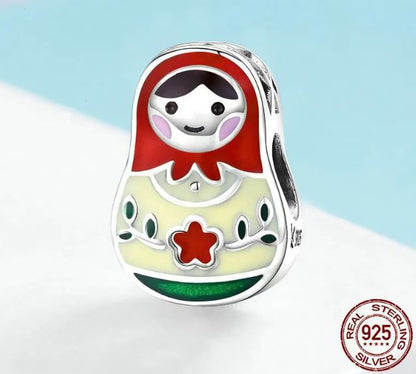 Matryoshka Doll Charm Enamel Ireland