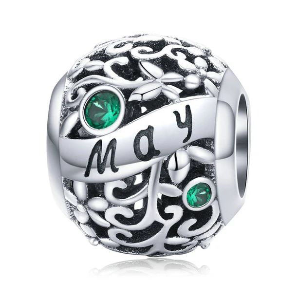 Charm Ireland Sterling Silver 925 Birth Stone may