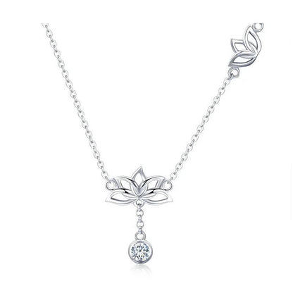 Necklace For Women Pendant Lotus  925 Sterling Silver