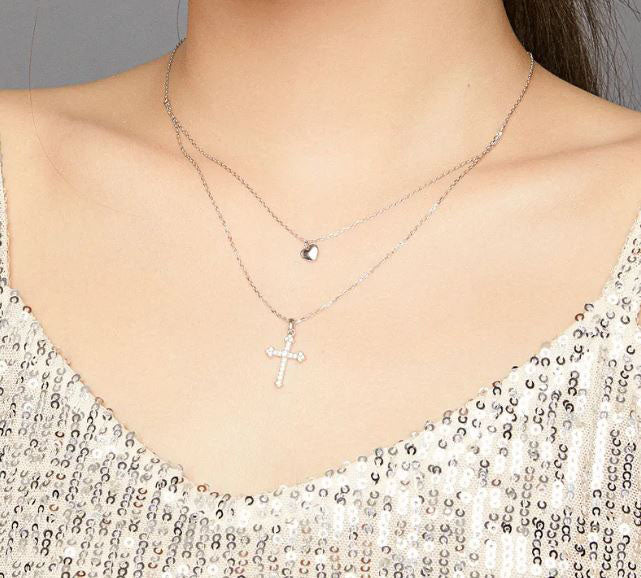 Necklace For Women Pendant Cross 925 Sterling Silver
