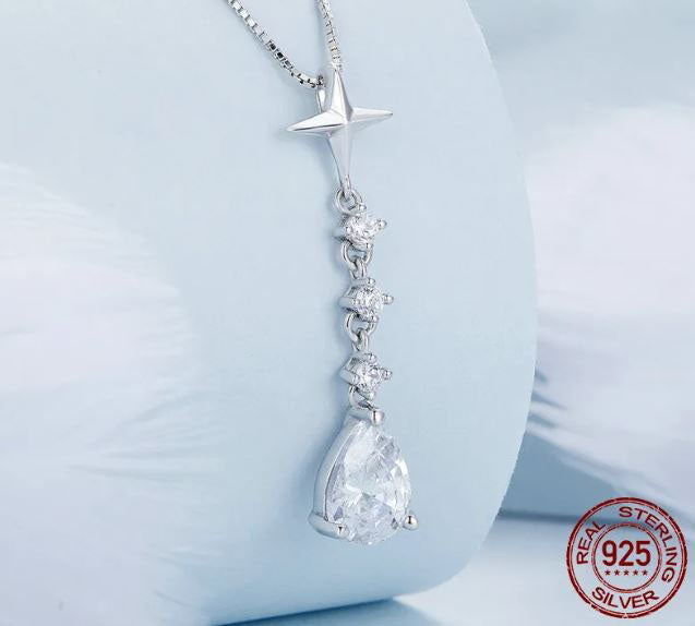 Necklace For Women Pendant Starburst  925 Sterling Silver
