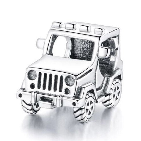 Sterling Silver car Charm For Women Off Road Vehicle 