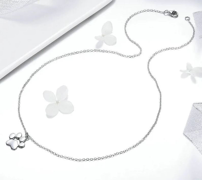 Necklace For Women Pendant Cat Dog Paw 925 Sterling Silver