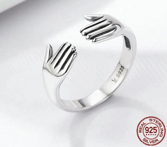 925 Sterling Silver Hand Ring For Women 