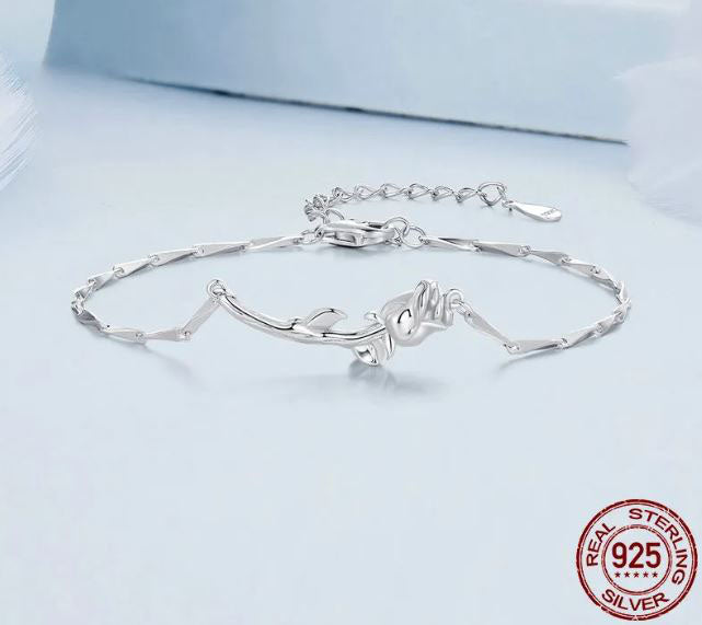 925K Sterling Silver Butterfly Bracelet for Women