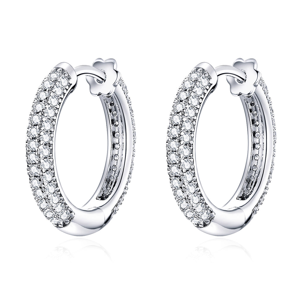 Elegant Sterling Silver Hoops