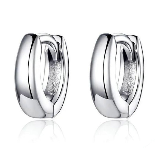 sterling silver hoop earrings circle design