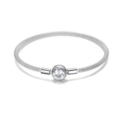 Love Forever bracelet in sterling silver snake chain