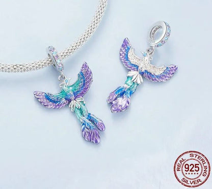 925 Sterling Silver Phoenix Charm For Women 