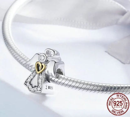 925 Sterling Silver Guardian Angel Charm For Women 