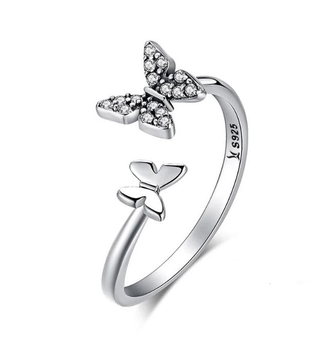 Ring For Women Open Butterfly 925 Sterling Silver