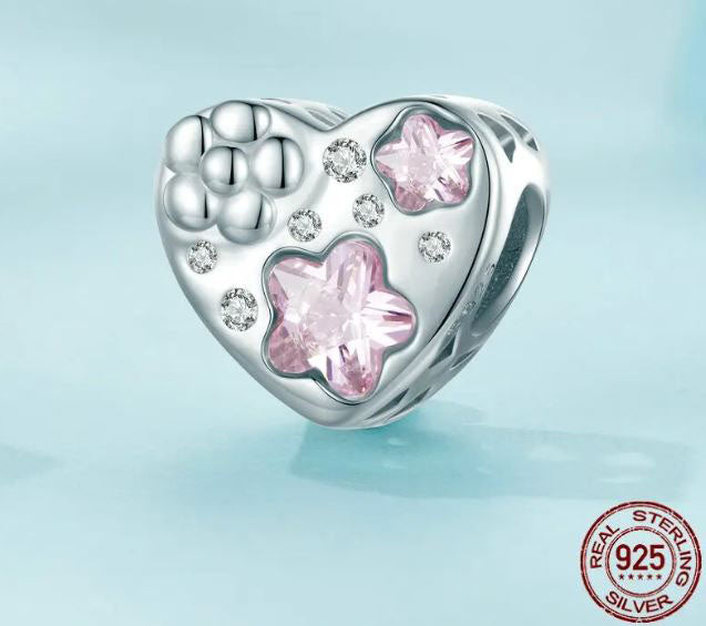 Star Charm Heart Sterling Silver