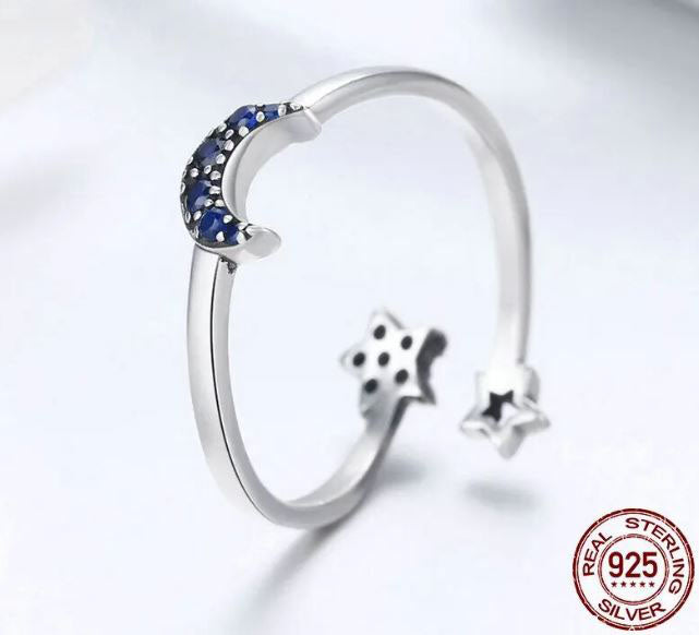 Star Ring Blue Moon Sterling Silver