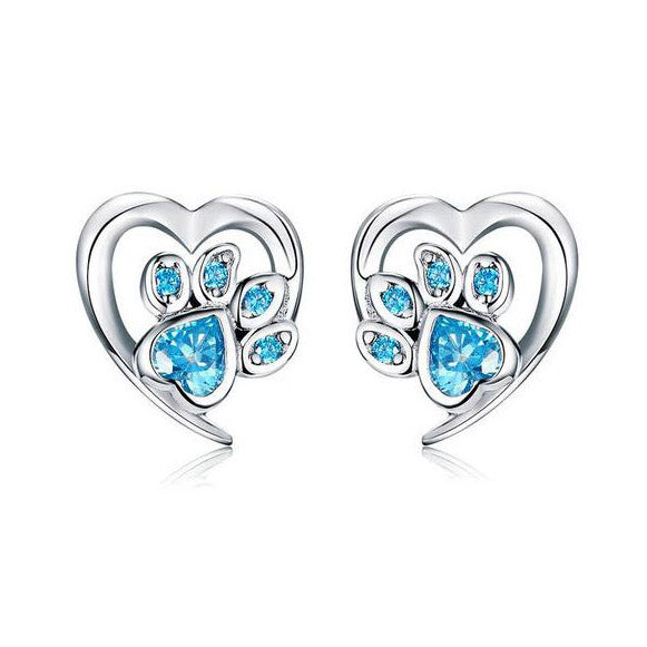 Earrings For Women Heart  Stud 925 Sterling Silver