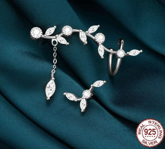 Earrings For Women Plum Flower Stud 925 Sterling Silver