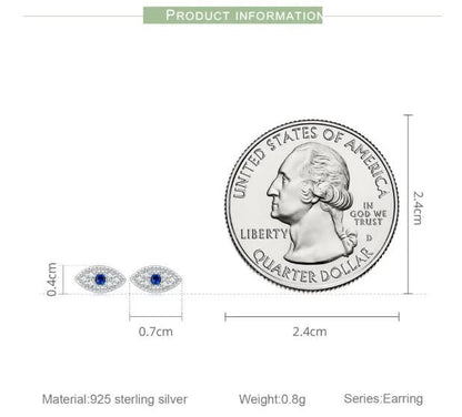 Devil Eye Earrings 925 Sterling Silver