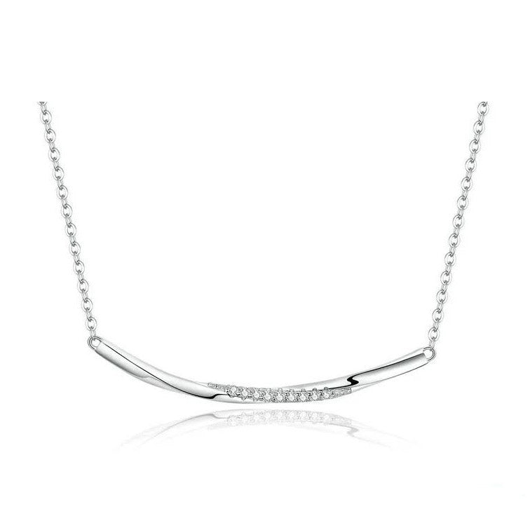 Sterling Silver Necklace For Women Wave Link Chain