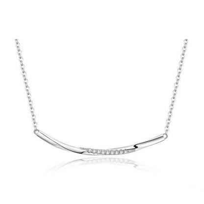 Sterling Silver wave Necklace For Women Link Chain