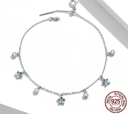 Bracelet For Women Woman Shining Star  925 Sterling Silver