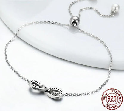 Chain Link Bracelet Woman Infinity Love Clear