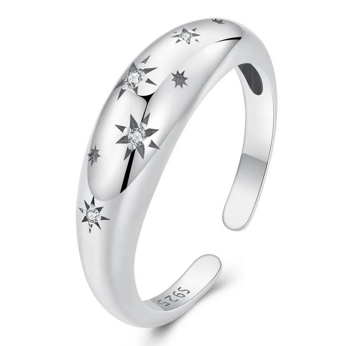 chunky ring sterling silver open band
