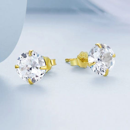 gold stud earrings secure push back