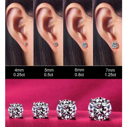 gold stud earrings multiple size options