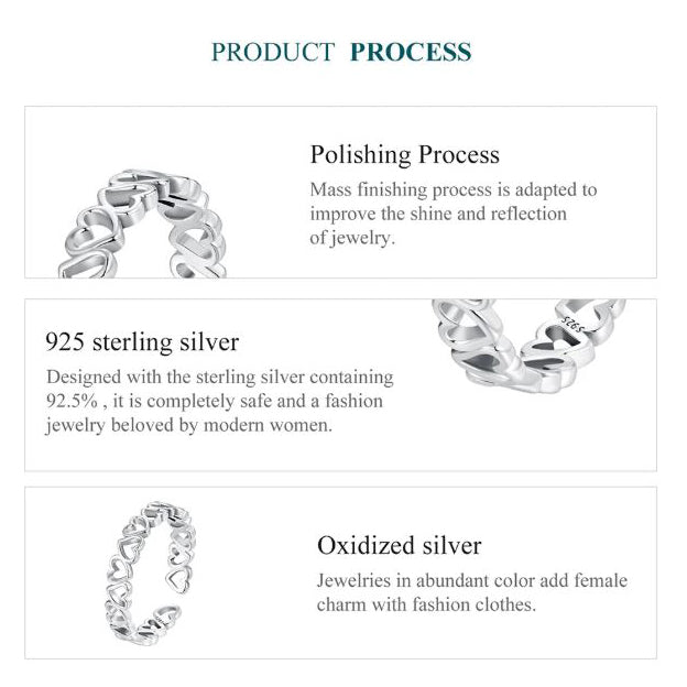 925 sterling silver open ring polished detailing