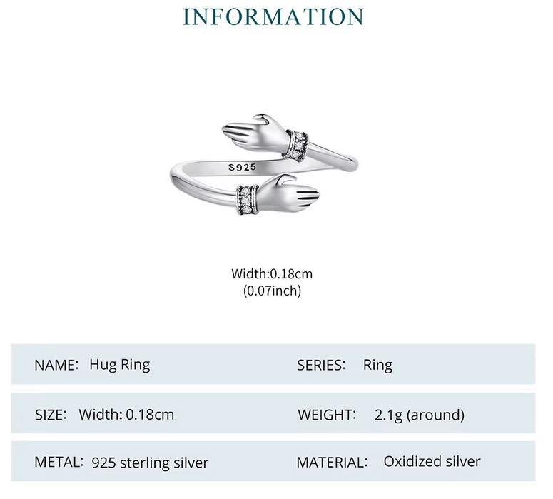 hug ring specifications size weight details