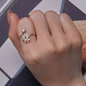 lotus flower ring product details close view