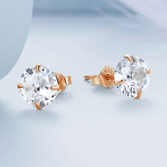 rose gold earrings lightweight daily wear design