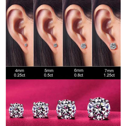 rose gold stud earrings specifications size guide