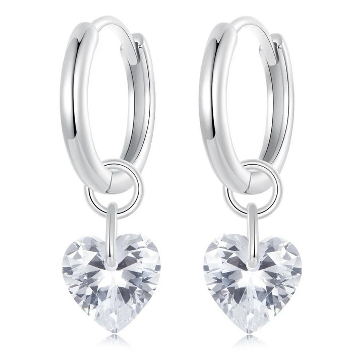 heart earrings classic design everyday wear jewellery
