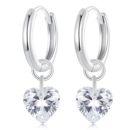 heart earrings classic design everyday wear jewellery
